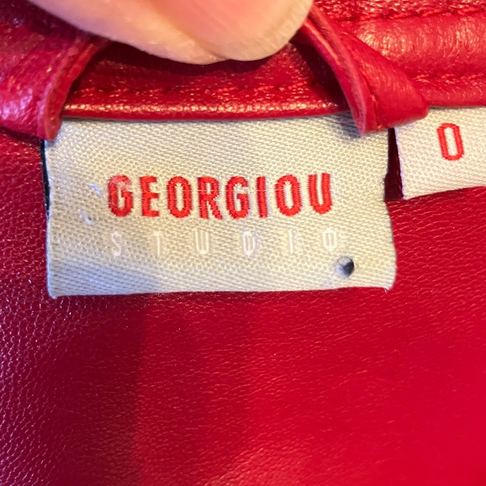 Vibrant Red Leather Jacket - Picture 2 of 7